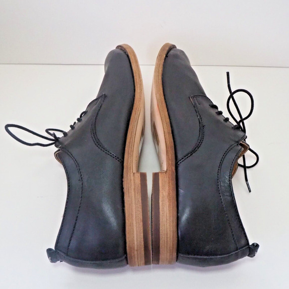 beek Black Leather Lace-Up Loafers - Picture 6 of 8